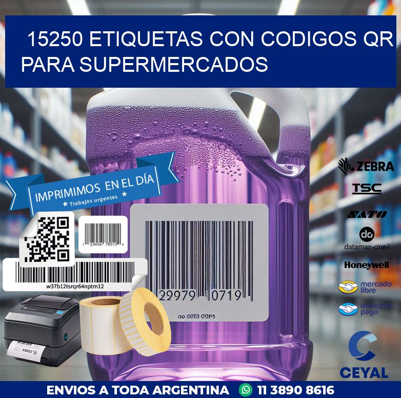 15250 ETIQUETAS CON CODIGOS QR PARA SUPERMERCADOS