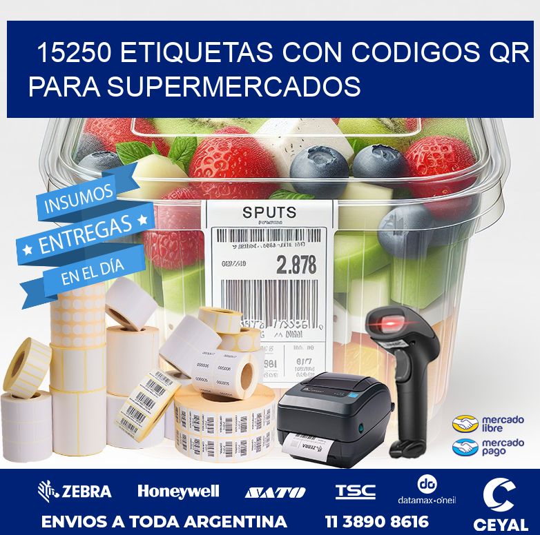 15250 ETIQUETAS CON CODIGOS QR PARA SUPERMERCADOS