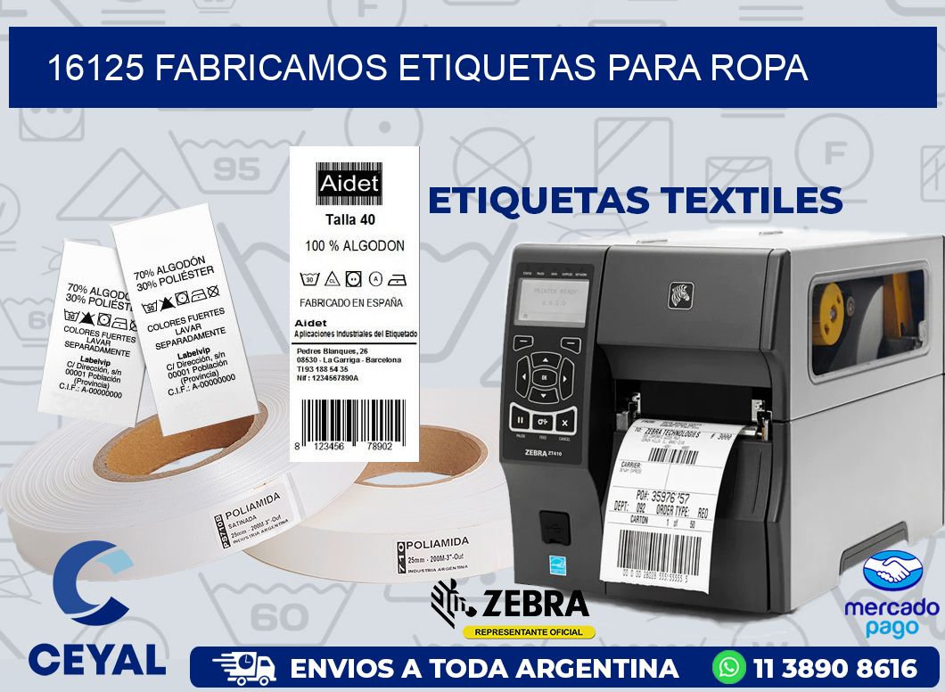 16125 FABRICAMOS ETIQUETAS PARA ROPA