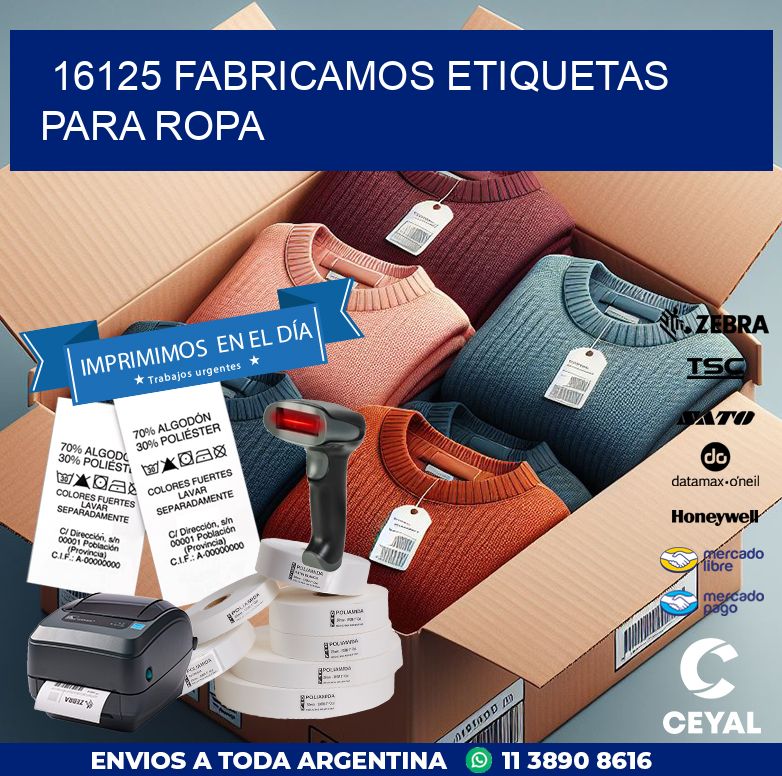 16125 FABRICAMOS ETIQUETAS PARA ROPA