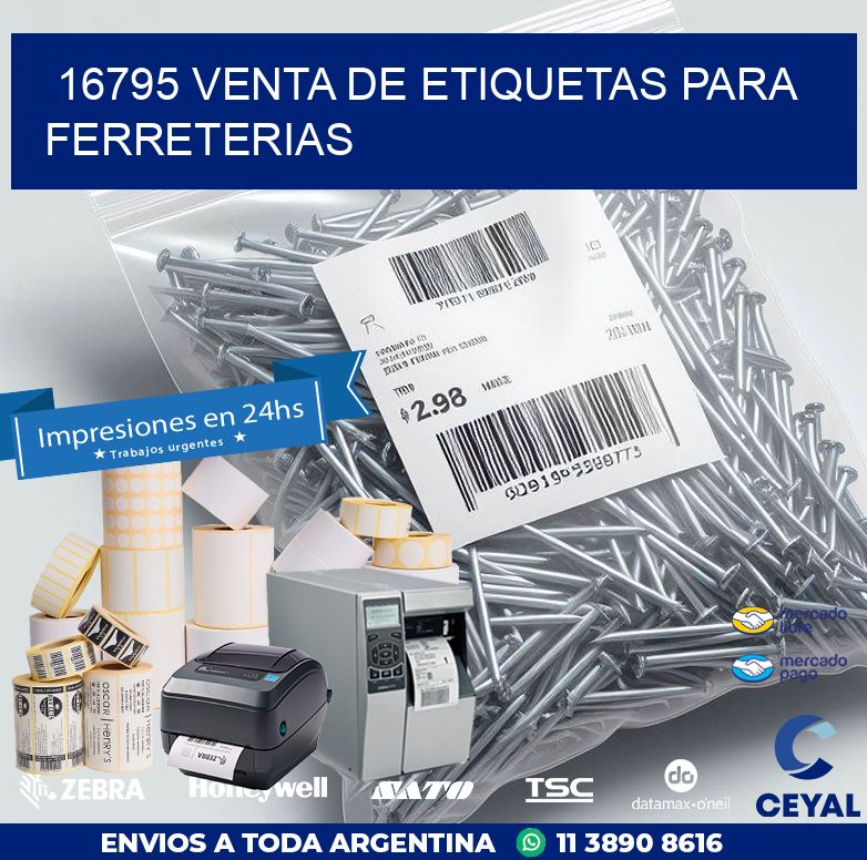 16795 VENTA DE ETIQUETAS PARA FERRETERIAS