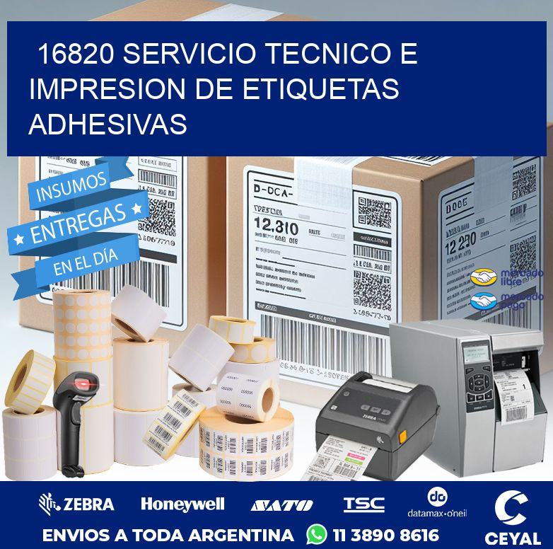 16820 SERVICIO TECNICO E IMPRESION DE ETIQUETAS ADHESIVAS