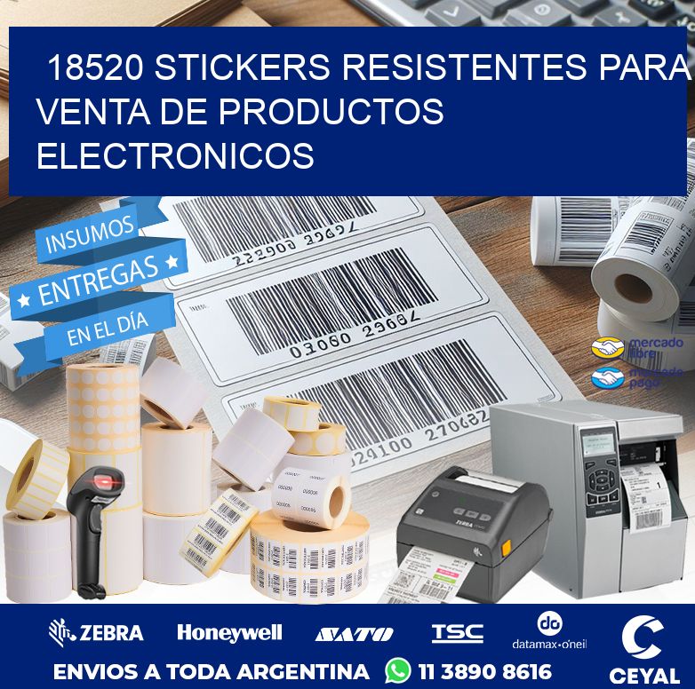 18520 STICKERS RESISTENTES PARA VENTA DE PRODUCTOS ELECTRONICOS