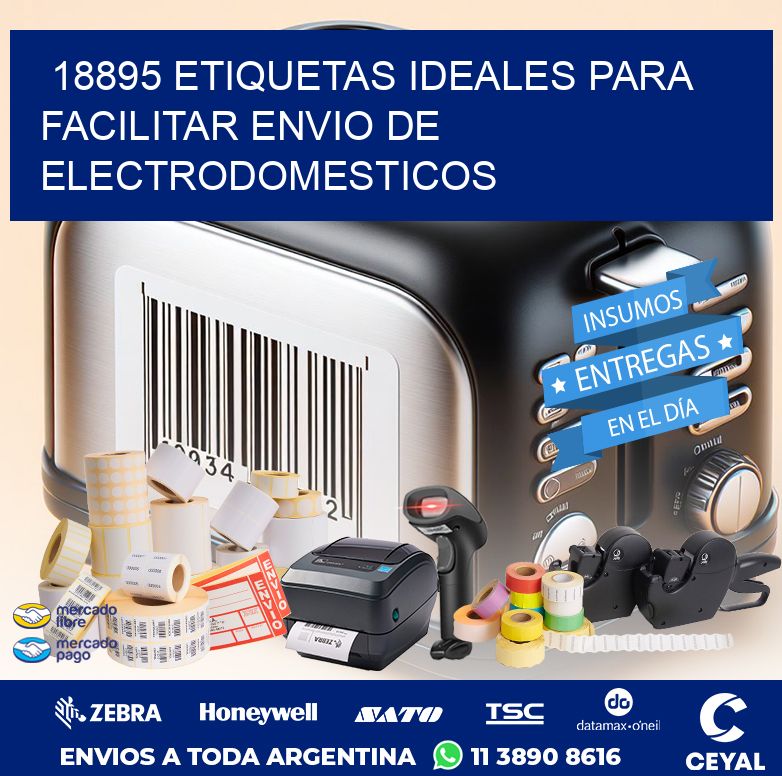 18895 ETIQUETAS IDEALES PARA FACILITAR ENVIO DE ELECTRODOMESTICOS