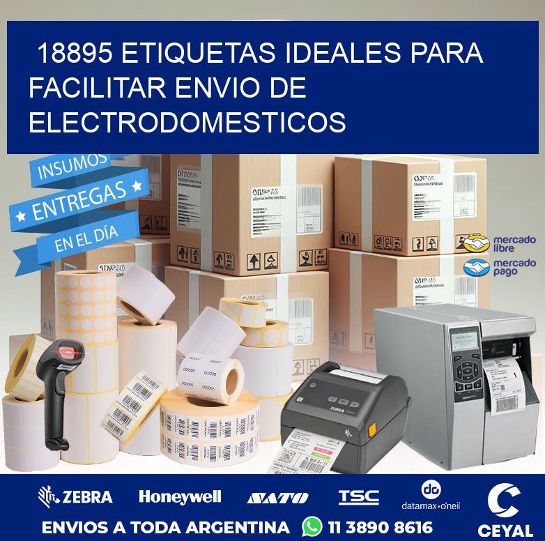 18895 ETIQUETAS IDEALES PARA FACILITAR ENVIO DE ELECTRODOMESTICOS