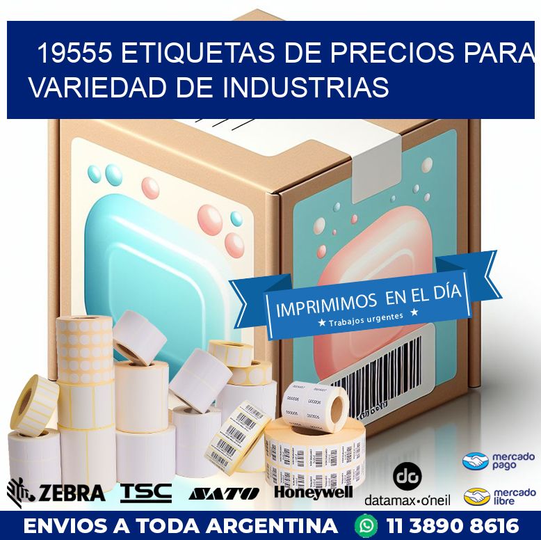 19555 ETIQUETAS DE PRECIOS PARA VARIEDAD DE INDUSTRIAS