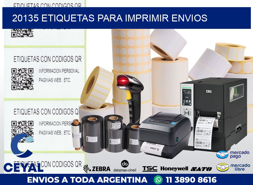 20135 ETIQUETAS PARA IMPRIMIR ENVIOS
