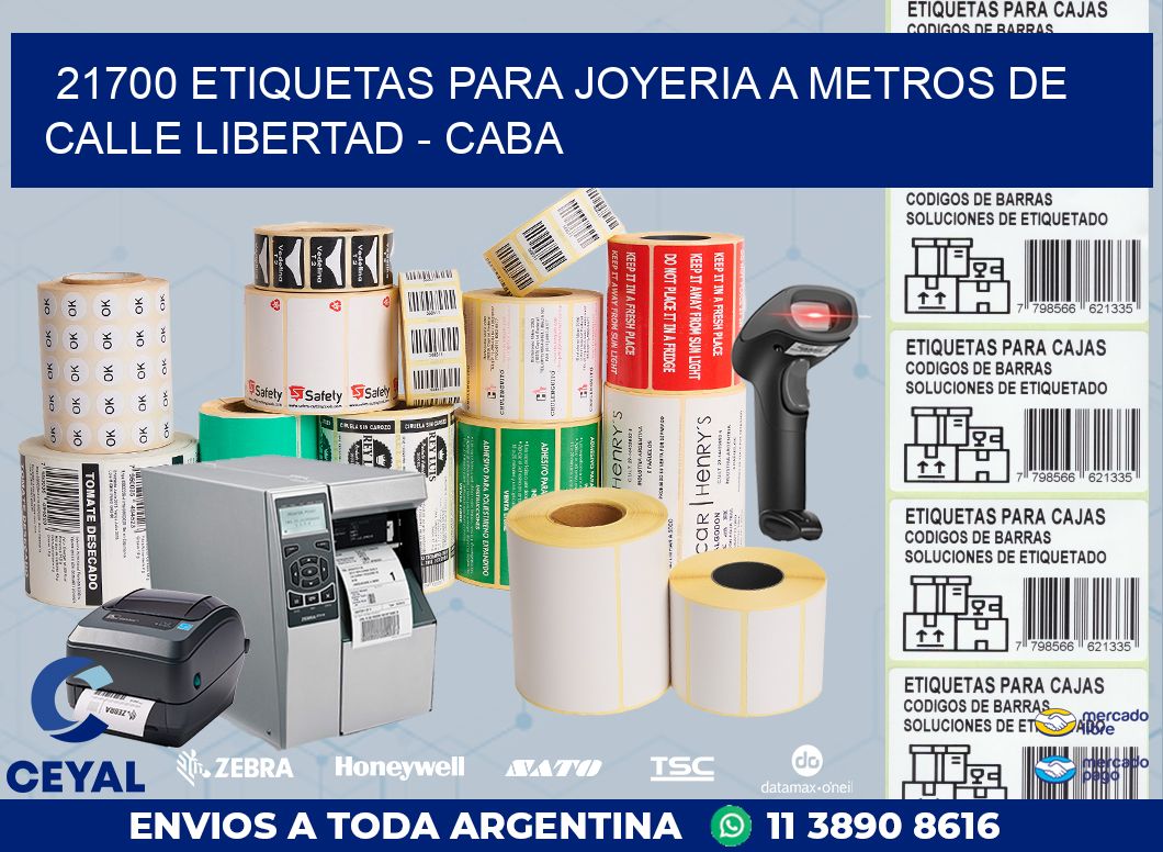 21700 ETIQUETAS PARA JOYERIA A METROS DE CALLE LIBERTAD - CABA