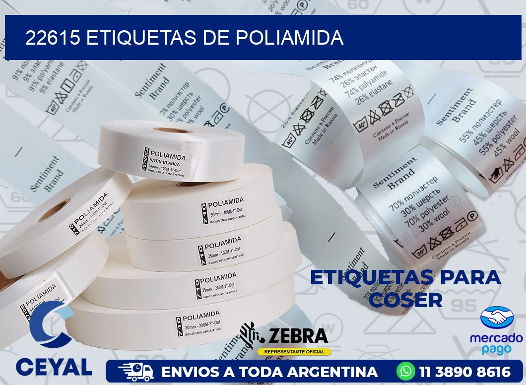 22615 ETIQUETAS DE POLIAMIDA