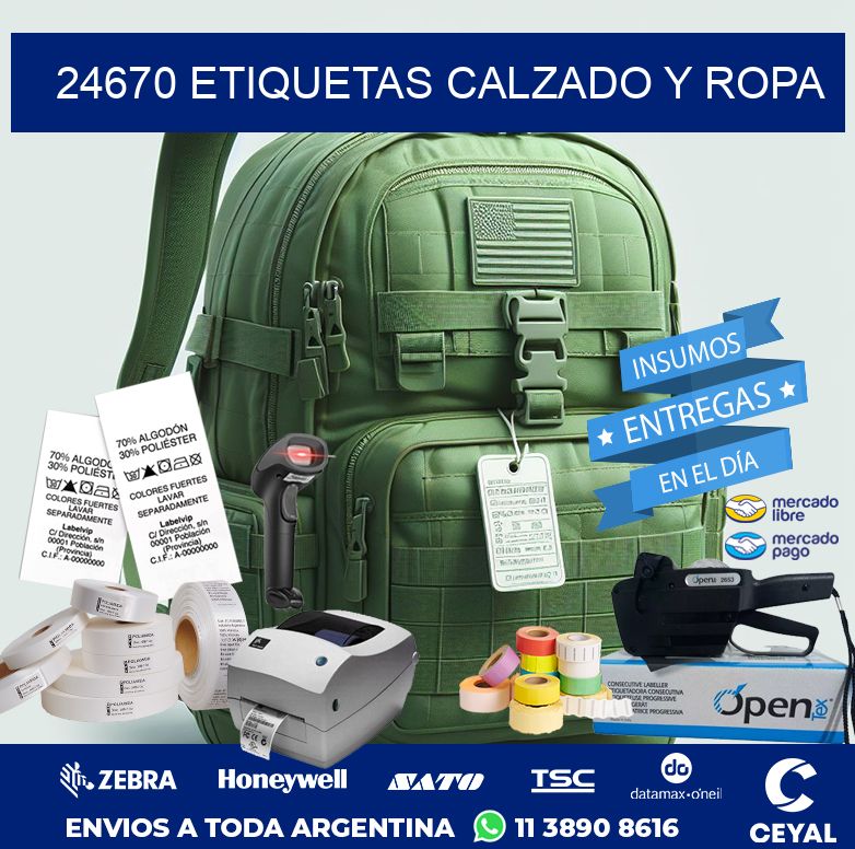 24670 ETIQUETAS CALZADO Y ROPA
