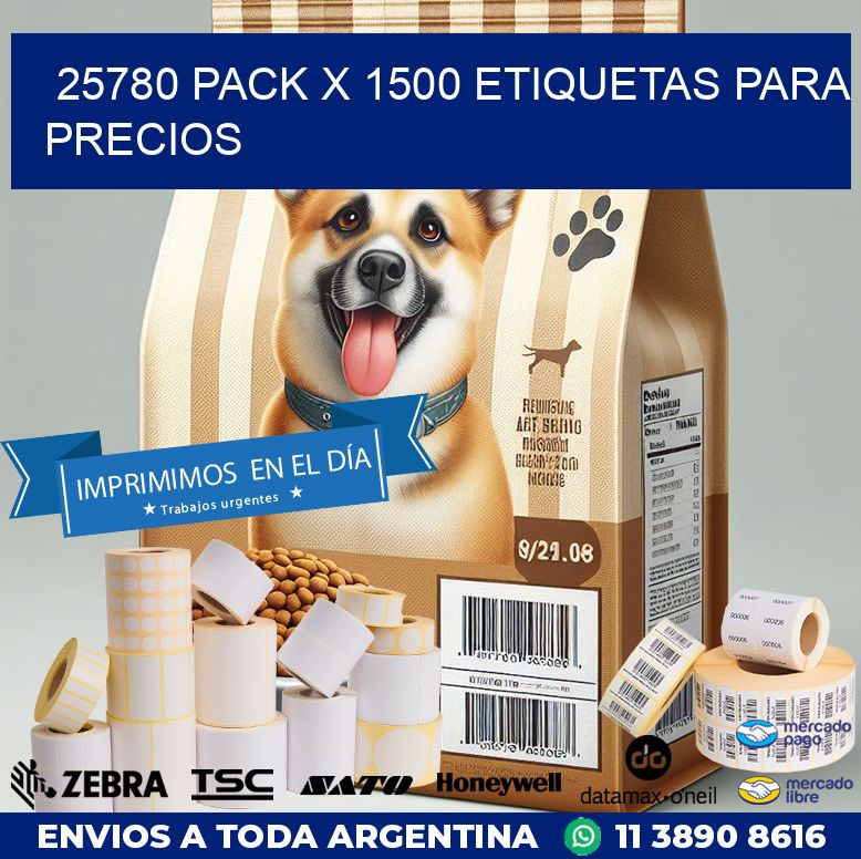 25780 PACK X 1500 ETIQUETAS PARA PRECIOS