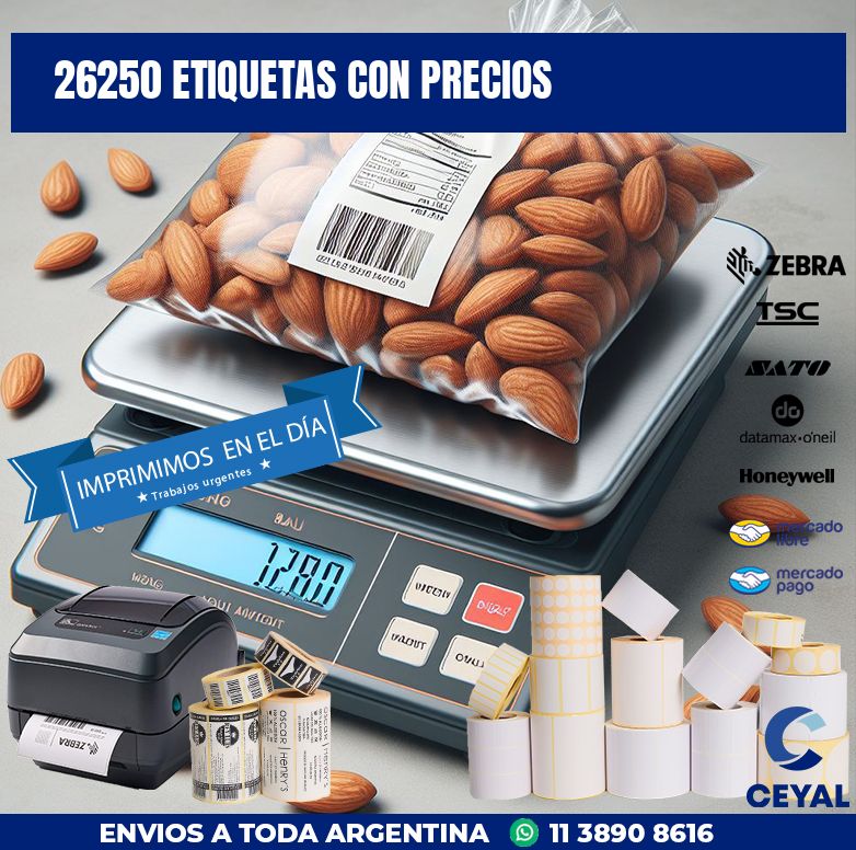 26250 ETIQUETAS CON PRECIOS