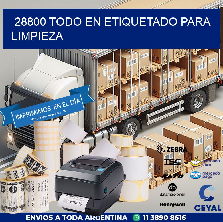 28800 TODO EN ETIQUETADO PARA LIMPIEZA