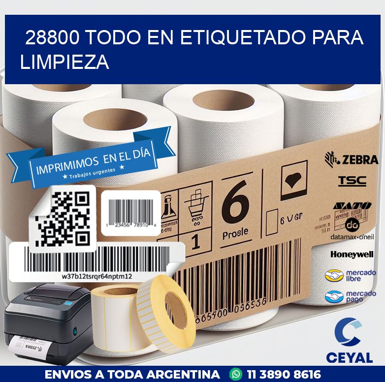 28800 TODO EN ETIQUETADO PARA LIMPIEZA
