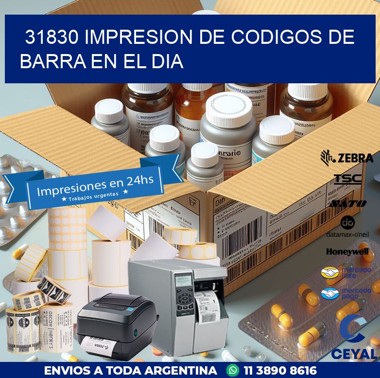 31830 IMPRESION DE CODIGOS DE BARRA EN EL DIA