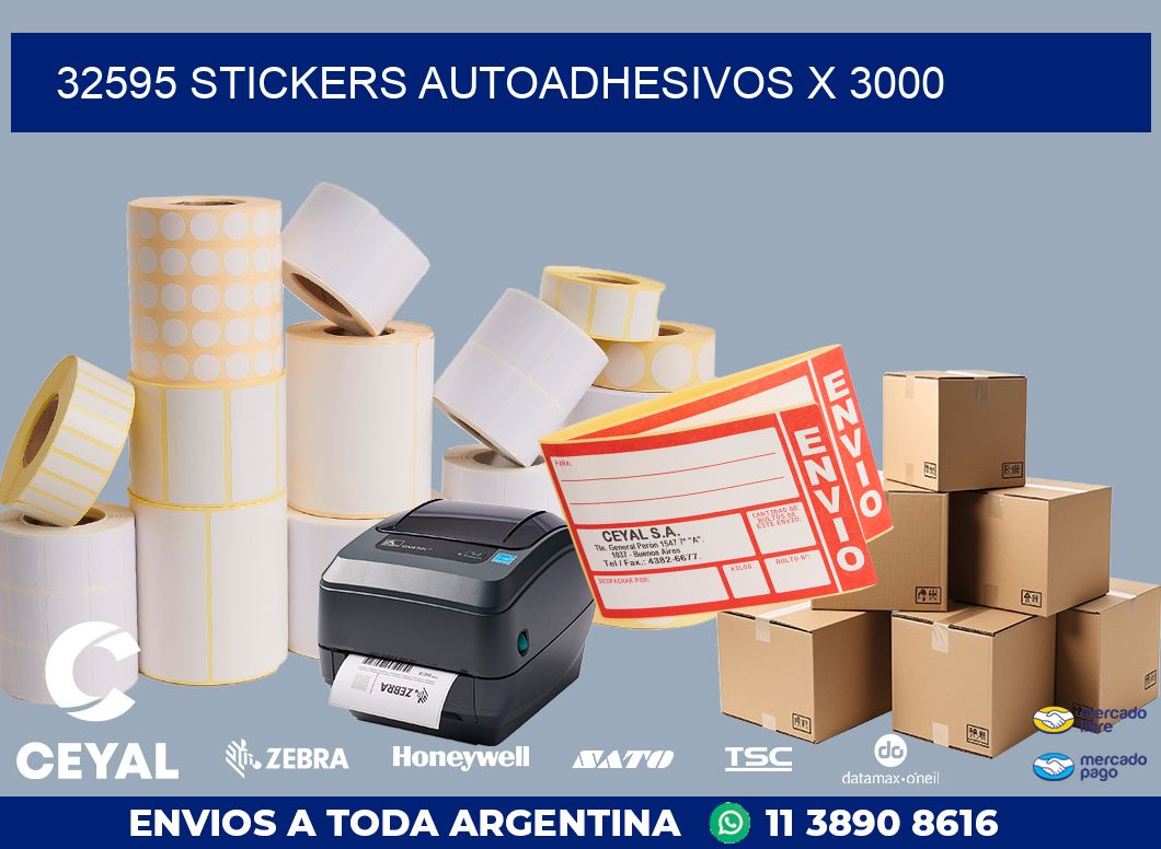 32595 STICKERS AUTOADHESIVOS X 3000