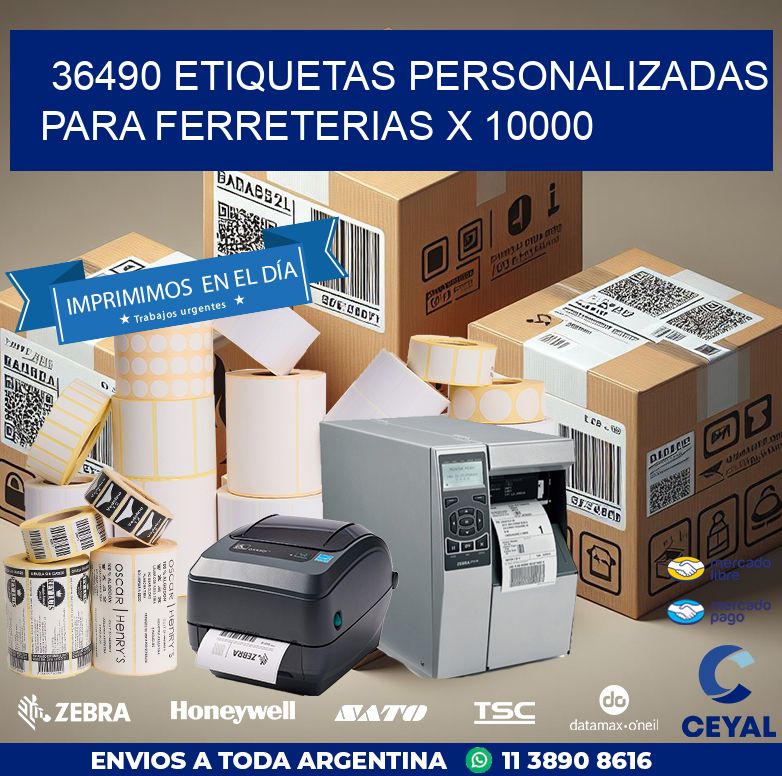 36490 ETIQUETAS PERSONALIZADAS PARA FERRETERIAS X 10000