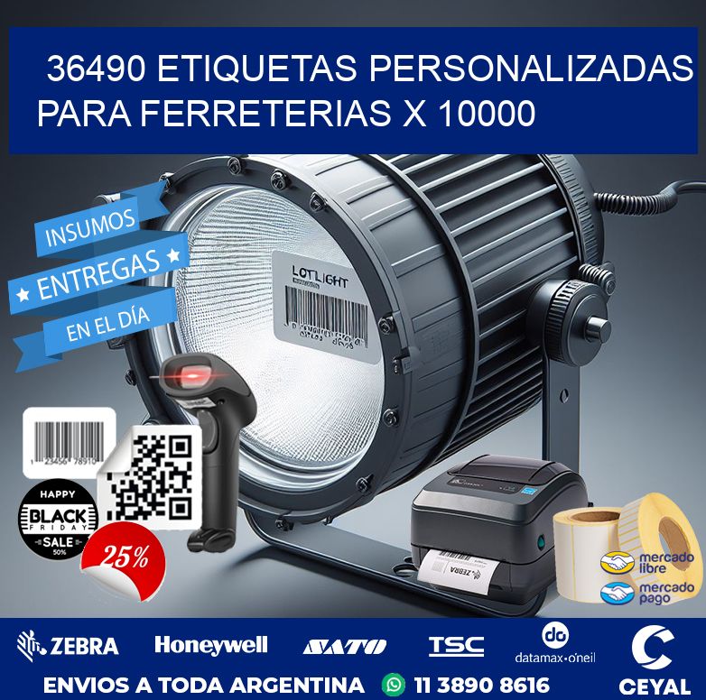 36490 ETIQUETAS PERSONALIZADAS PARA FERRETERIAS X 10000