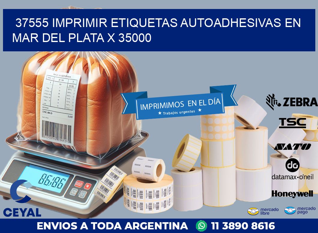 37555 IMPRIMIR ETIQUETAS AUTOADHESIVAS EN MAR DEL PLATA X 35000