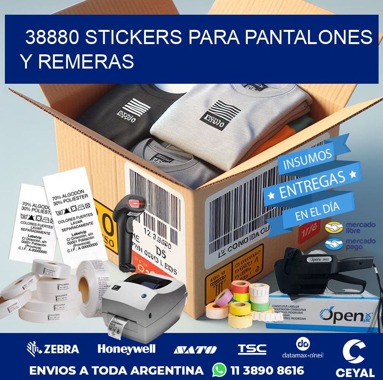 38880 STICKERS PARA PANTALONES Y REMERAS