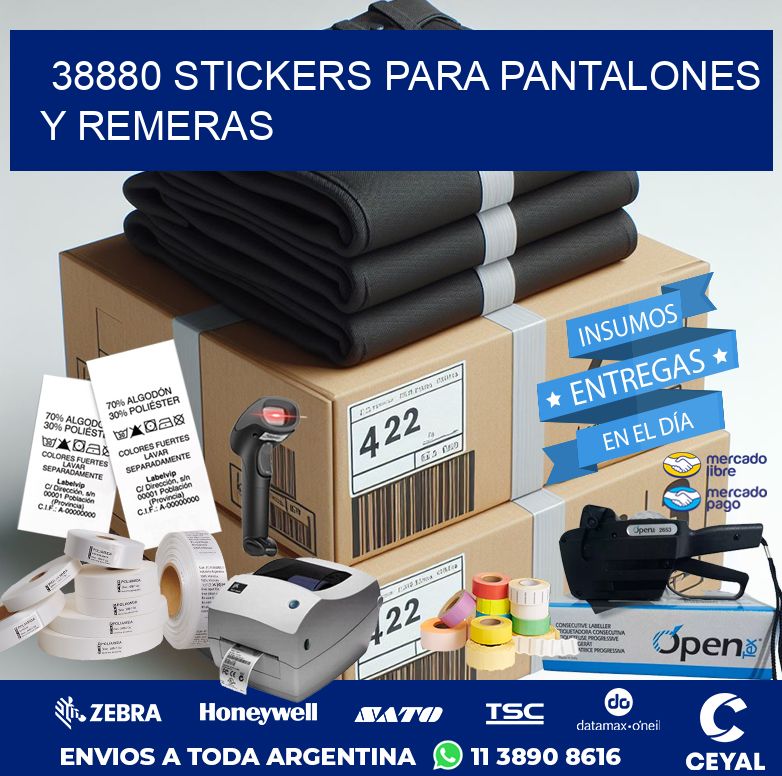 38880 STICKERS PARA PANTALONES Y REMERAS