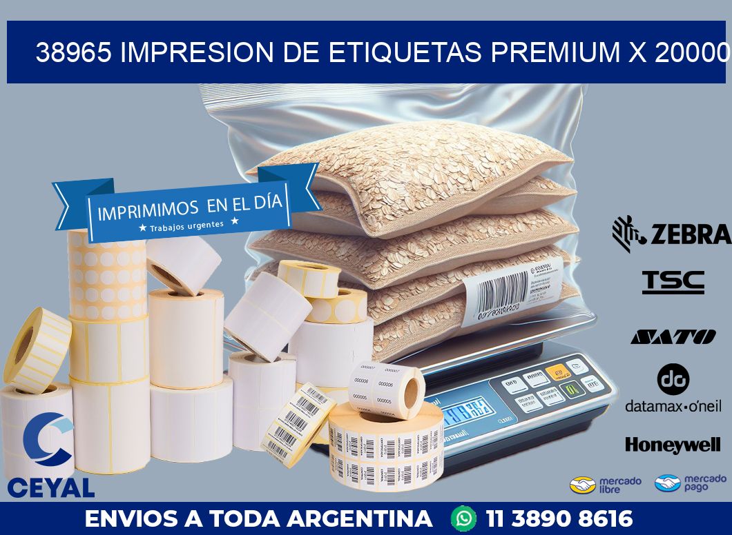 38965 IMPRESION DE ETIQUETAS PREMIUM X 20000