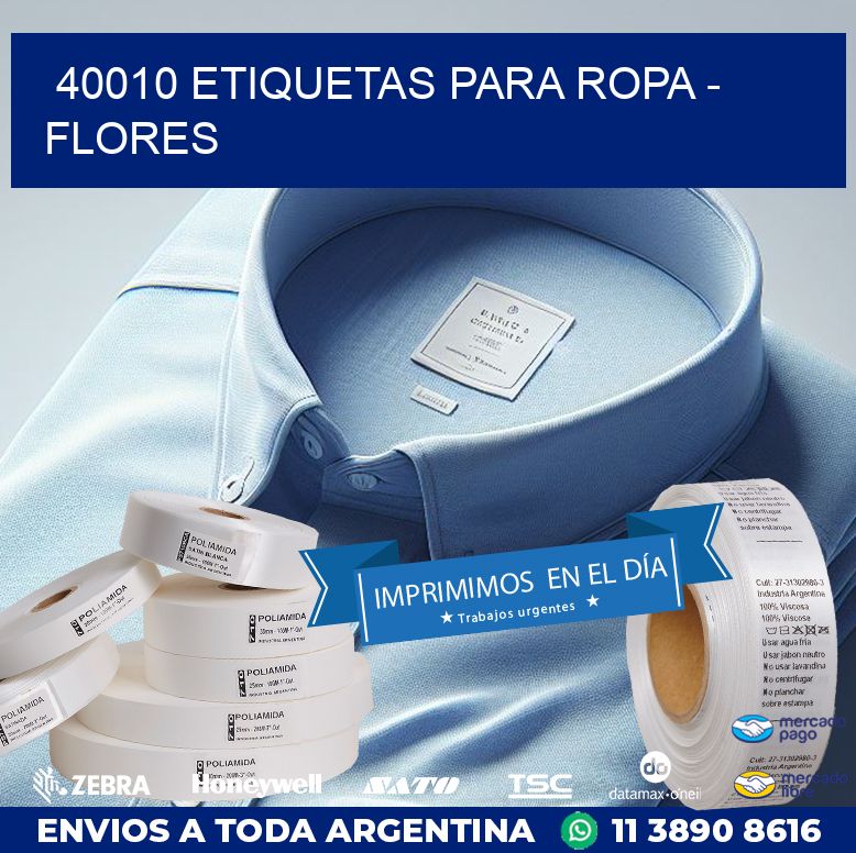 40010 ETIQUETAS PARA ROPA - FLORES