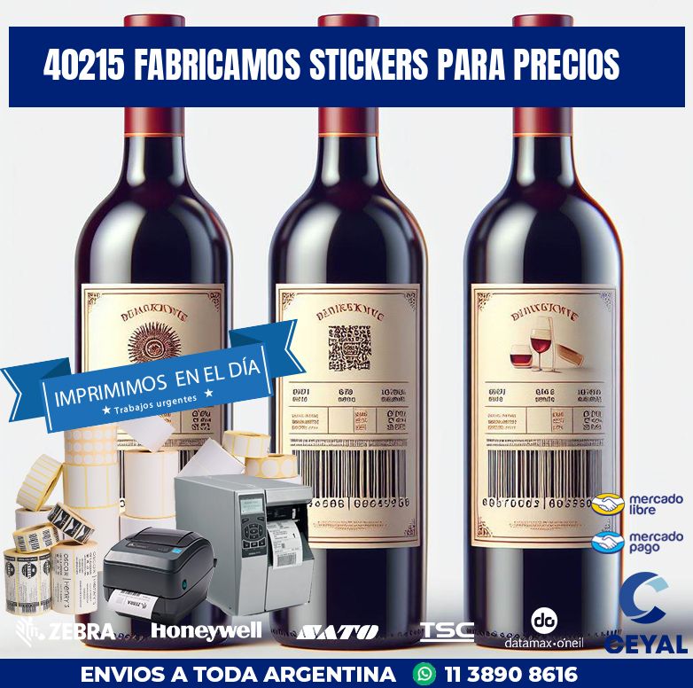 40215 FABRICAMOS STICKERS PARA PRECIOS