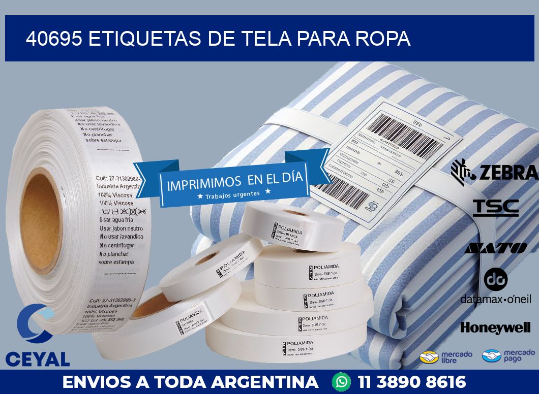 40695 ETIQUETAS DE TELA PARA ROPA
