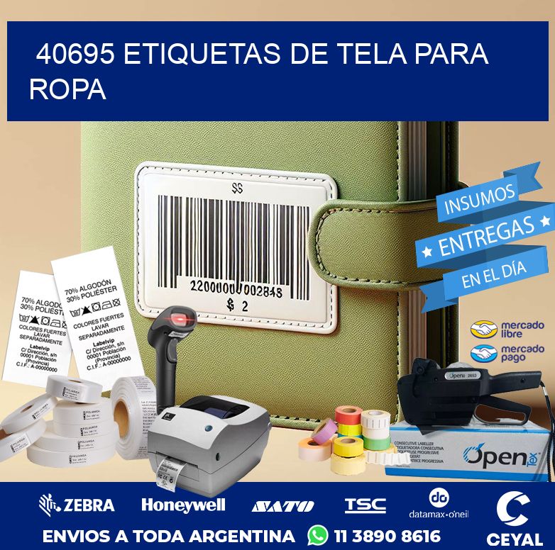 40695 ETIQUETAS DE TELA PARA ROPA