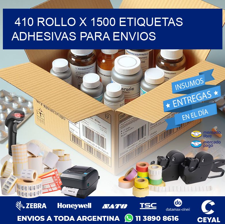 410 ROLLO X 1500 ETIQUETAS ADHESIVAS PARA ENVIOS