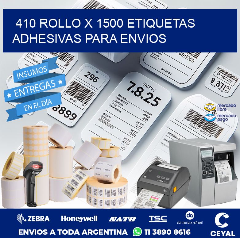 410 ROLLO X 1500 ETIQUETAS ADHESIVAS PARA ENVIOS