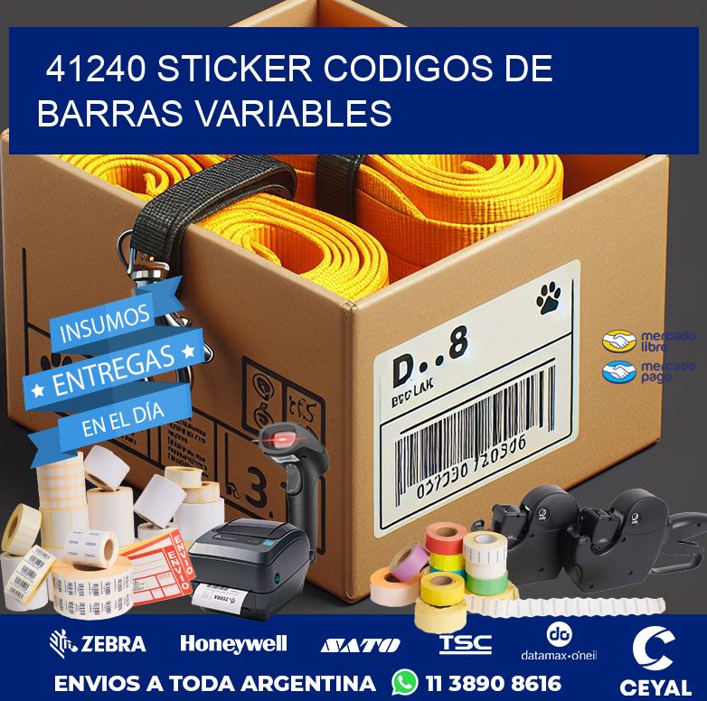 41240 STICKER CODIGOS DE BARRAS VARIABLES