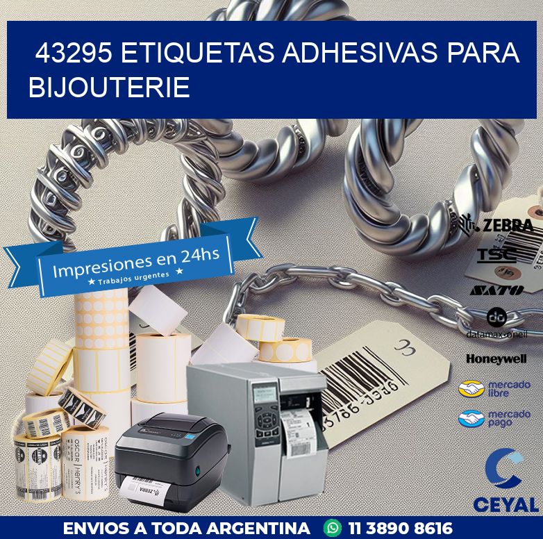 43295 ETIQUETAS ADHESIVAS PARA BIJOUTERIE