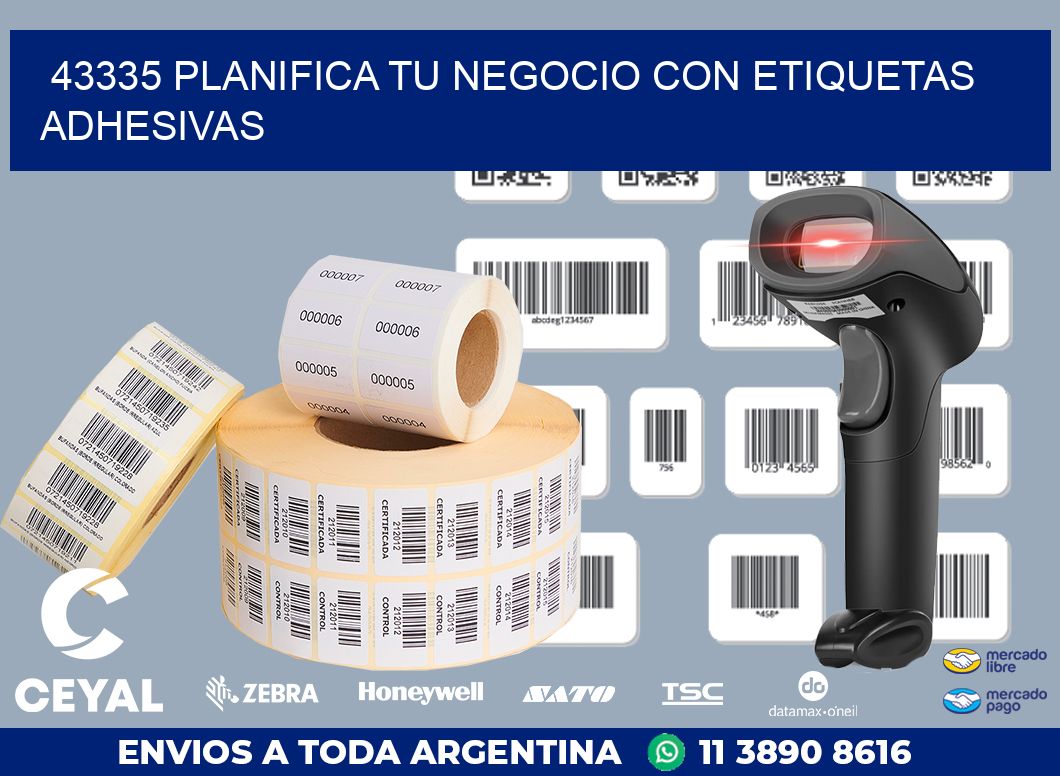 43335 PLANIFICA TU NEGOCIO CON ETIQUETAS ADHESIVAS