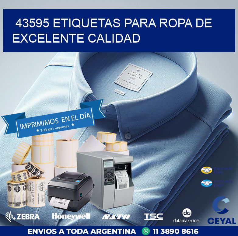 43595 ETIQUETAS PARA ROPA DE EXCELENTE CALIDAD