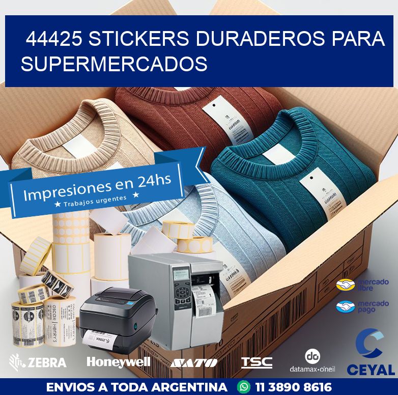 44425 STICKERS DURADEROS PARA SUPERMERCADOS