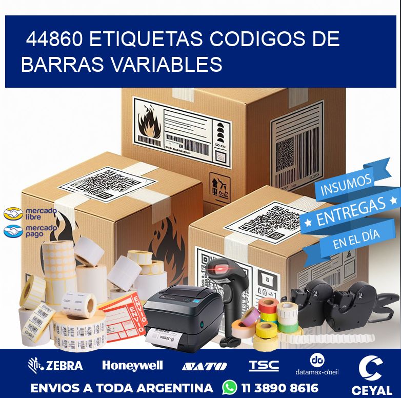 44860 ETIQUETAS CODIGOS DE BARRAS VARIABLES