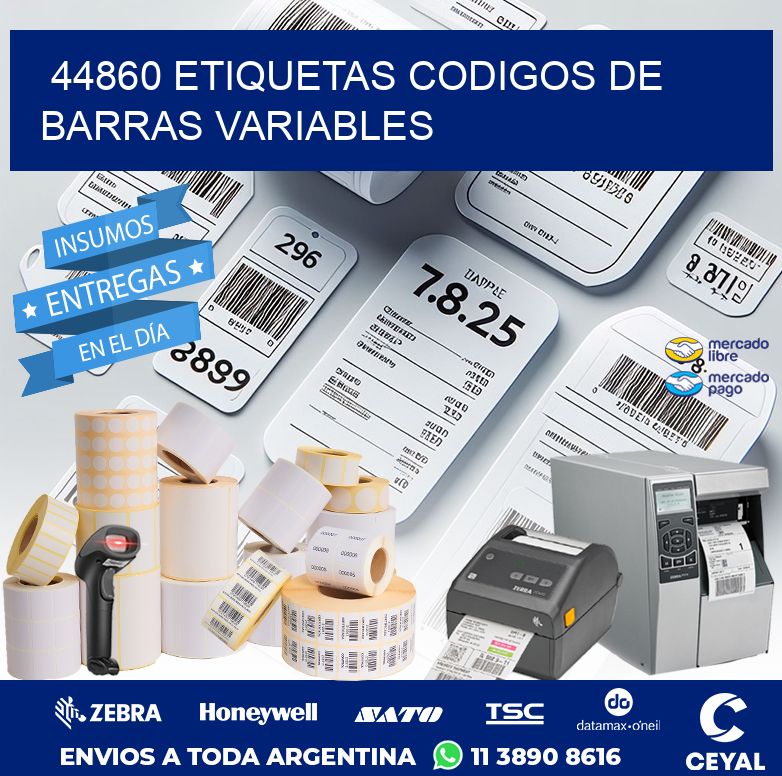 44860 ETIQUETAS CODIGOS DE BARRAS VARIABLES