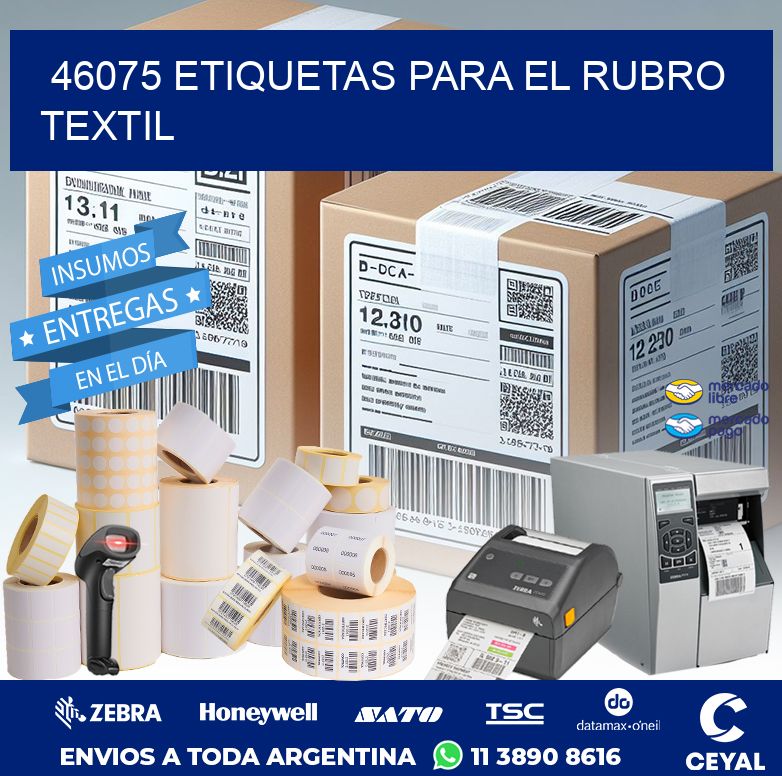 46075 ETIQUETAS PARA EL RUBRO TEXTIL