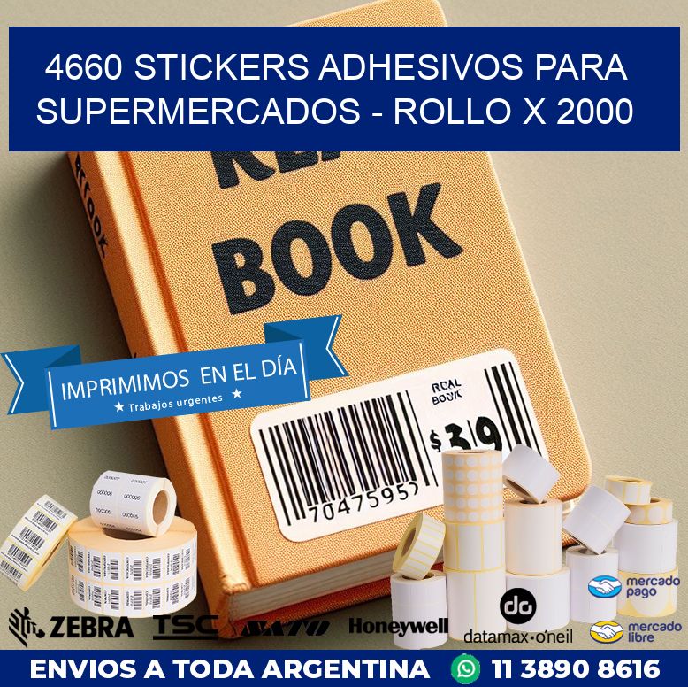 4660 STICKERS ADHESIVOS PARA SUPERMERCADOS - ROLLO X 2000