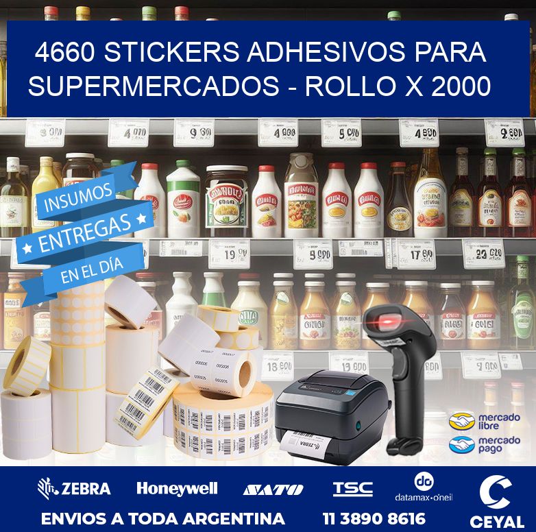4660 STICKERS ADHESIVOS PARA SUPERMERCADOS – ROLLO X 2000