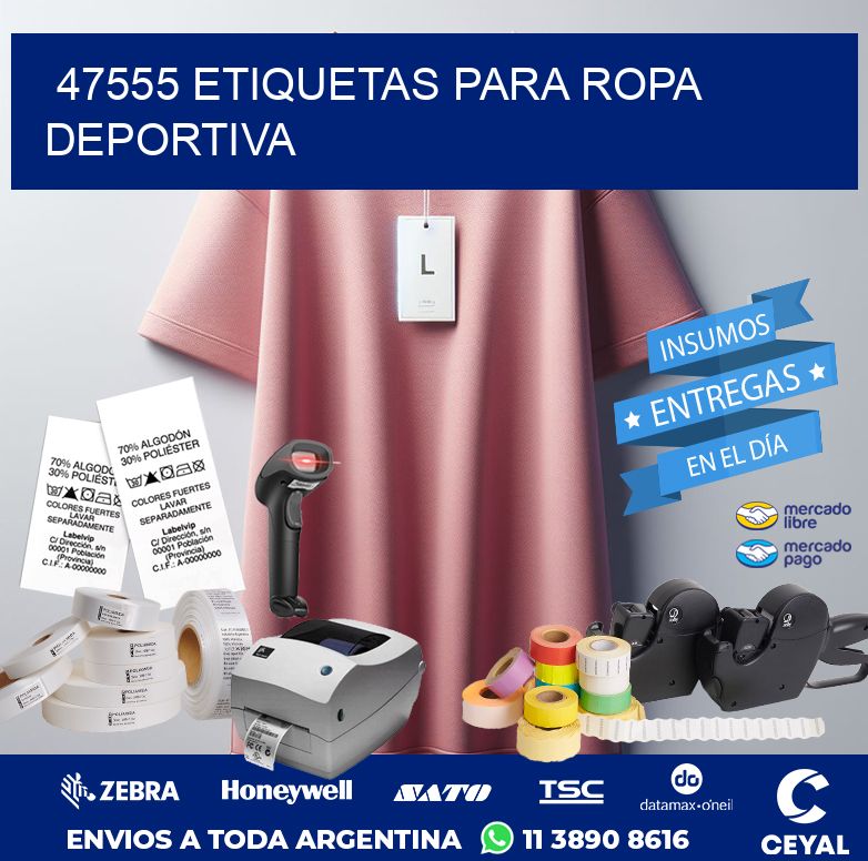 47555 ETIQUETAS PARA ROPA DEPORTIVA