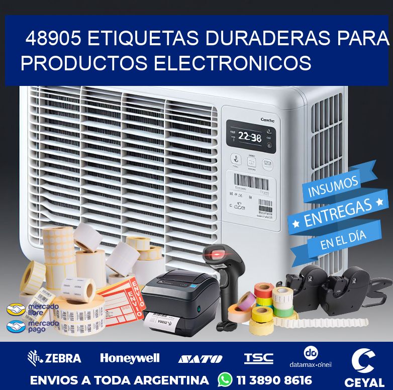 48905 ETIQUETAS DURADERAS PARA PRODUCTOS ELECTRONICOS