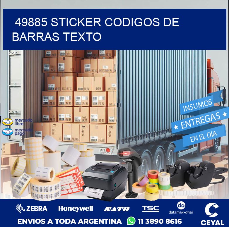 49885 STICKER CODIGOS DE BARRAS TEXTO