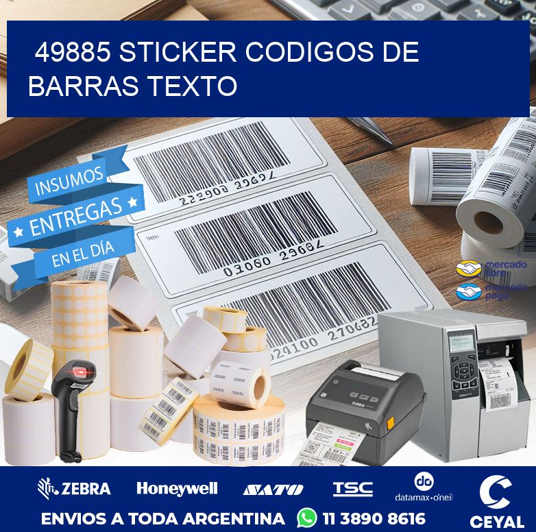 49885 STICKER CODIGOS DE BARRAS TEXTO