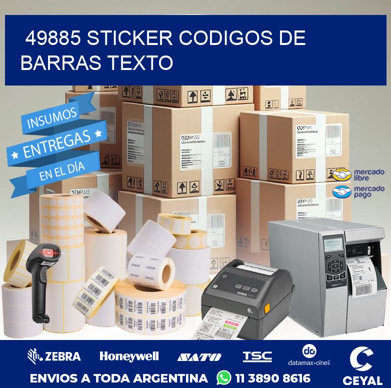 49885 STICKER CODIGOS DE BARRAS TEXTO