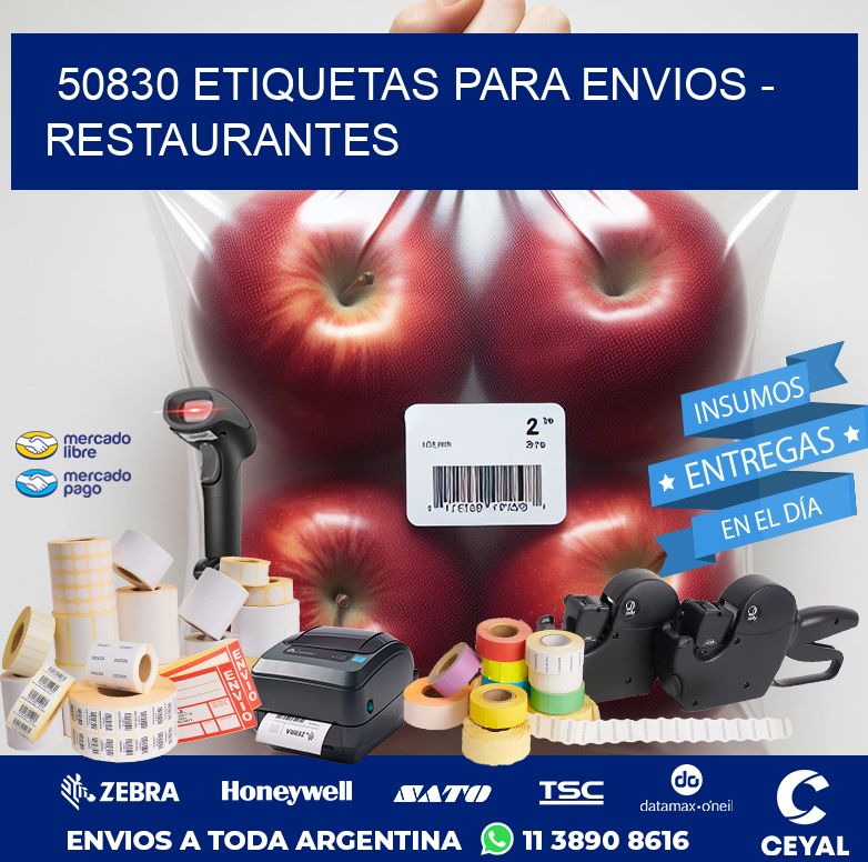 50830 ETIQUETAS PARA ENVIOS - RESTAURANTES