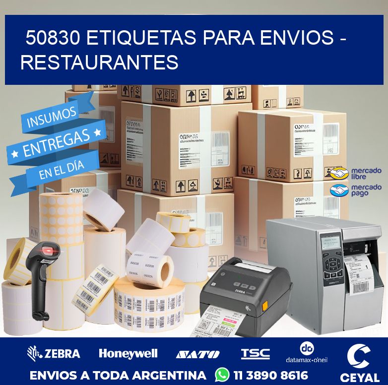 50830 ETIQUETAS PARA ENVIOS - RESTAURANTES