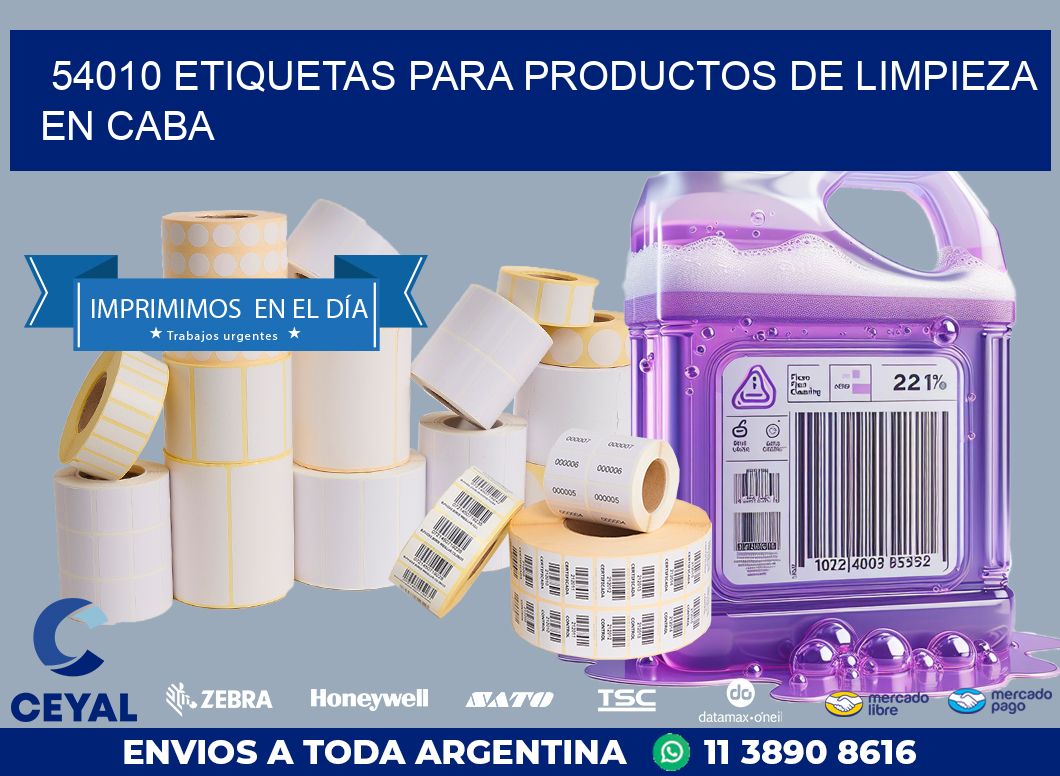 54010 ETIQUETAS PARA PRODUCTOS DE LIMPIEZA EN CABA